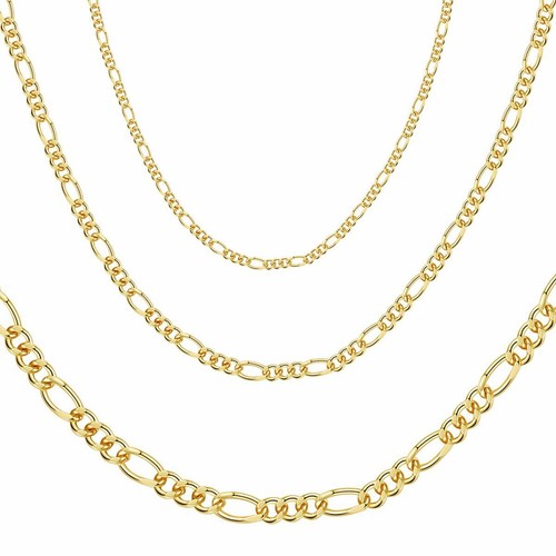 Gold plated figaro chain - chain, 24