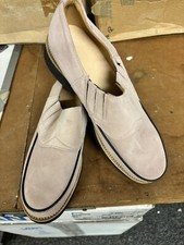 VLV ROCKABILLY NEW LIGHT PINK CASUAL SUEDE GIBSON SHOES UK 6, 7 AND 8 ONLY