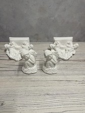 Bespoke 4 Aged Plaster Cherub Angel Wall furniture Plaque French Shabby Moulding