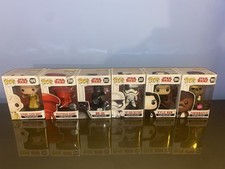 Star Wars Last Jedi Funko Pop Bundle, Snoke, Kylo Ren,  Flocked Chewbacca + More