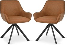 Set of 2 Swivel Dining Chairs