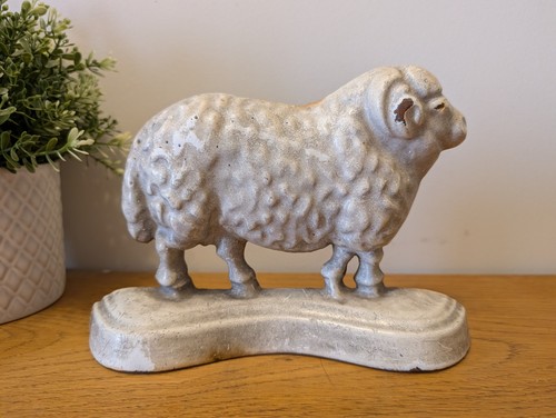 Vintage cast iron sheep ram - cast,