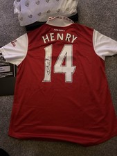 Thierry Henry Signed Shirt With Free Frame And Plaque. COA. Very Rare. The GOAT