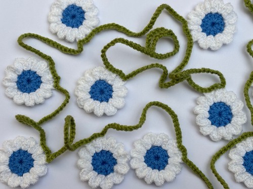 White daisy with - daisy, blue