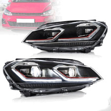 Golf 7 Mk7 VII Style 7.5 Red Gti Led Integrated Drl And Dynamic Turn Signal