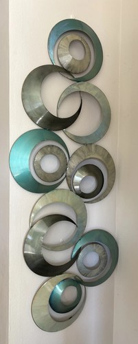 Large blue metal wall - large,