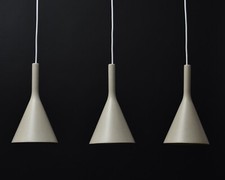 3 Ceiling Pendant Lights Lighting Vintage Concrete Cement Cone White Sandstone