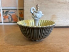 Wade Porcelain Cherub Sitting On A Swan Trinket Dish