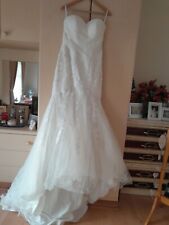 Ivory Fish Tail Wedding Dress Size 14 With Vail Underskirt 