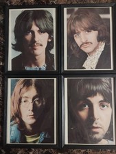 Set Of 4 Vintage Photos Of The Beatles Printed From the White Album (Framed)