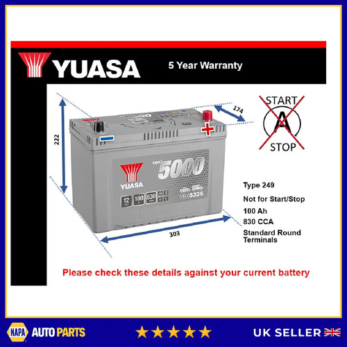 Battery fits lexus is220d - battery,