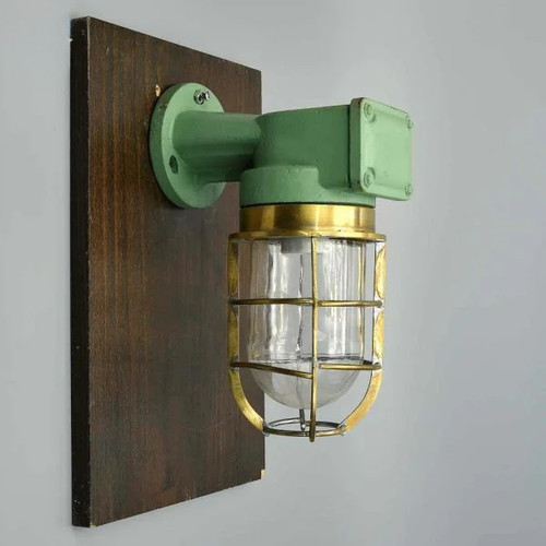 Vintage fibre bulkhead light - vintage,