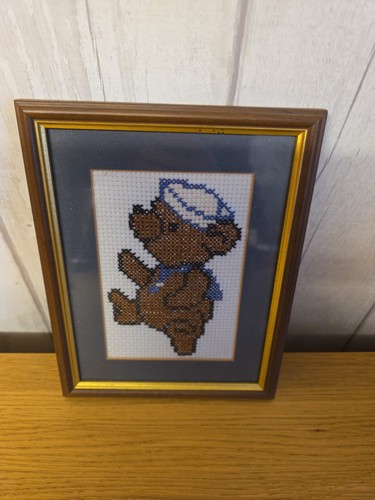 Vintage framed sailor teddy - vintage,