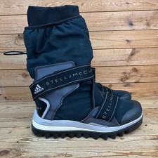 Adidas Boots Womens Size UK 7 Stella McCartney Black Snow Winter Tall Hi Shoes