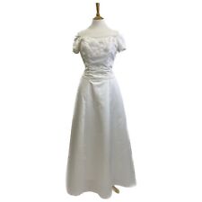 LADIES IVORY OFF-THE-SHOULDER WEDDING DRESS Hilary Morgan est. size 8 A-Line