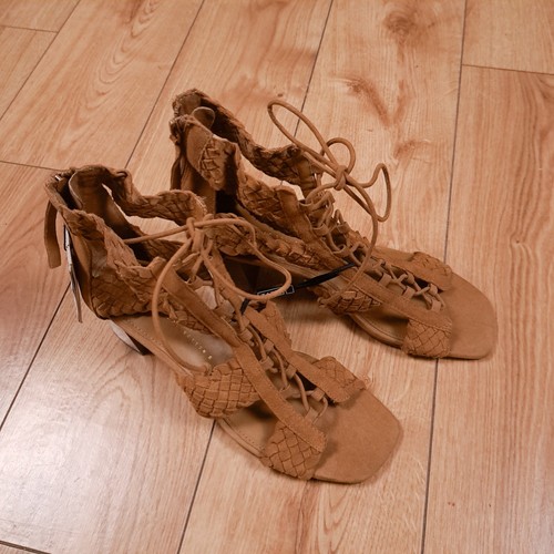 Zara brown tan woven - zara, lace-up
