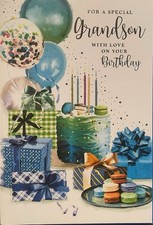 adult grandson birthday card /