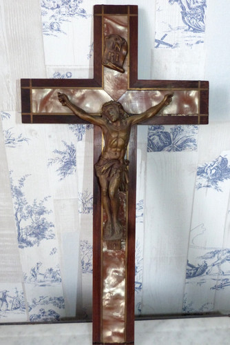 Large vintage french - french, pearlised