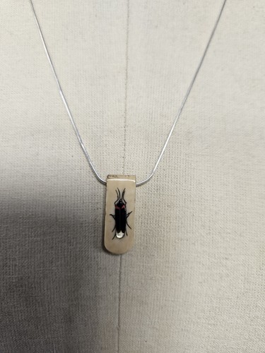 Silver necklace shibayama - ,