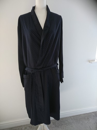 100 cotton navy ditsy - m&s,