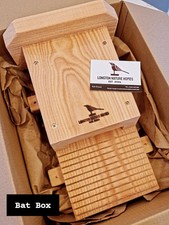 BAT BOX - Solid LARCH Single Chamber Wooden Bat House for UK Bat Roosting
