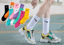 Nike Socks 3-5 Pairs Pack Crew Length Lightweight Cushioned Sports Men Women