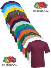 Fruit of the Loom Plain Blank Mens Mans Cotton Tee Shirt Tshirt Value T-Shirt