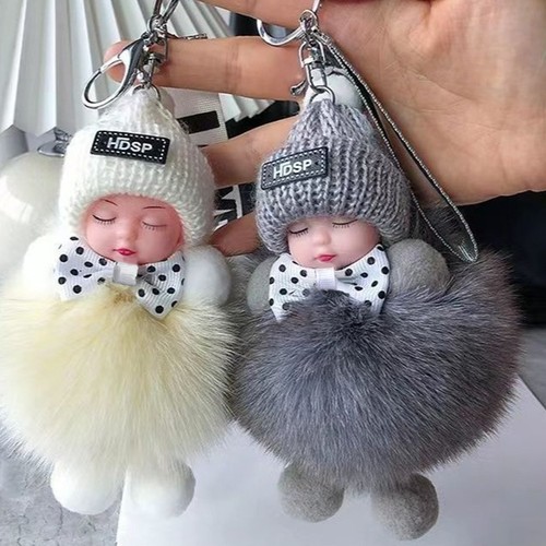 Sleeping baby keychain - keychain, cute