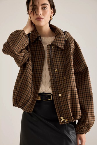 Barbour brown zip - brown,
