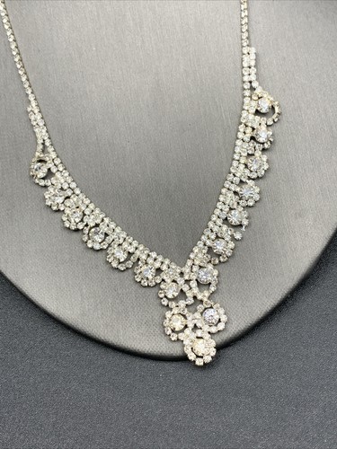 Vintage necklace clear - necklace,