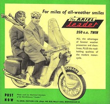 Aug 25 1960 ARIEL 'Leader 250cc Twin' Motor Cycle Advert Print Magazine Cover