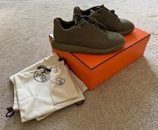 HERMES Avatar Sneaker | Men’s Homme Trainer Shoe | Kaki Green | EU 40 | UK 6.5