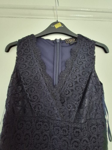 Lipsy navy lace floral neck - lipsy,