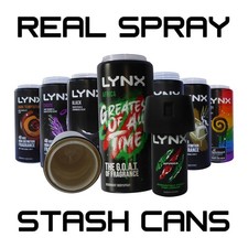 All Sizes Weighted Refillable Real Spray Lynx  Stash Can Stash Smell Proof Safe