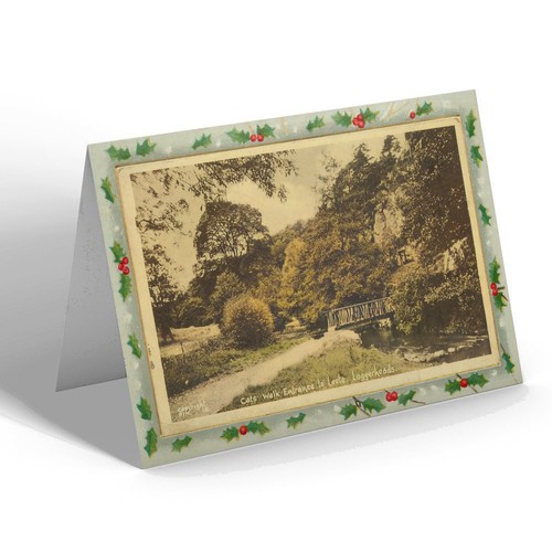 Xmas notelet vintage wales - notelet,