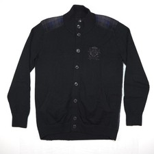 IJP Design Ian Poulter Cardigan Mens Size M Long Sleeve Black Watch Edition