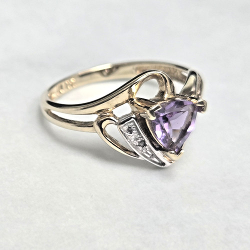 10ct yellow gold amethyst - 10ct,