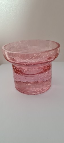 Vintage pink crackle - crackle, glass