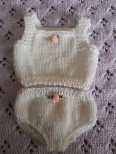 Hand knitted dolls - hand, underwear