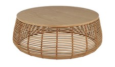 Hazel Rattan Round Coffee Table - Natural