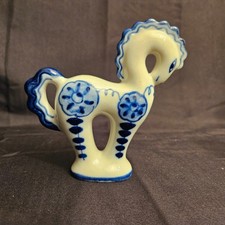 Gzhel USSR Traditional Russian Folk Pottery HORSE figure