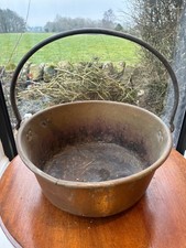 Vintage brass jam kettle - brass,