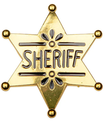 Western sherrif badge adults - western,
