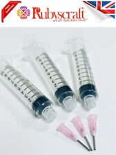 3pcs 10ml Syringes & Blunt Tip Needles for Thick Glue Ink, Glue,Craft Dispensing