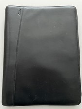 Filofax A4 Lyndhurst Deluxe Black Leather Zipped Organiser - USED