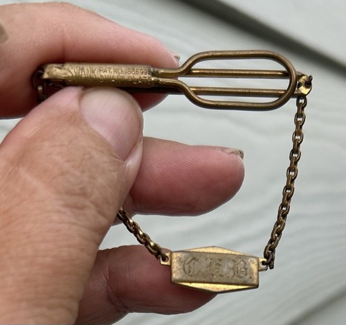 Vintage swank tie - chain, clip