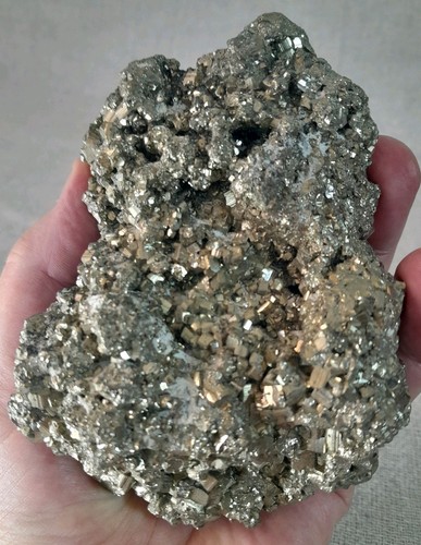 Iron pyrite crystal cluster - iron,