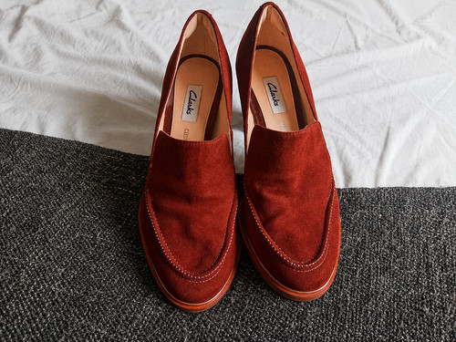 New clarks ellis mable rust - new,