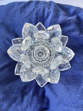 Swarovski Crystal Clear Water Lily Candle Holder No 119747 SU393 See Description