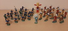 COLLECTION OF BRITAINS COWBOYS & INDIANS plastic toy soldier figures + CHIEF